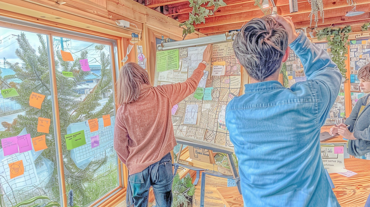 Image of a small team collaboration session